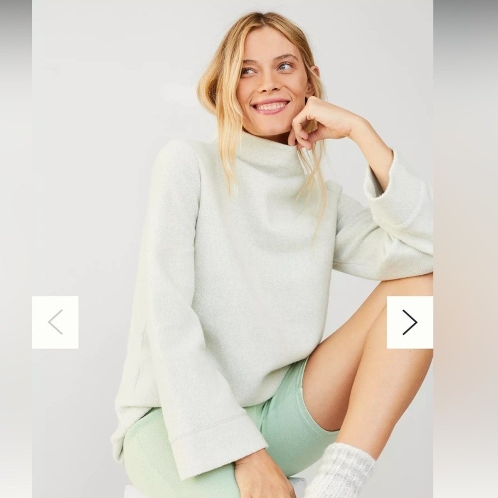 Anthropologie Saturday Sunday Ellie Mock Neck Oversized Sweater L Cozy Soft Girl